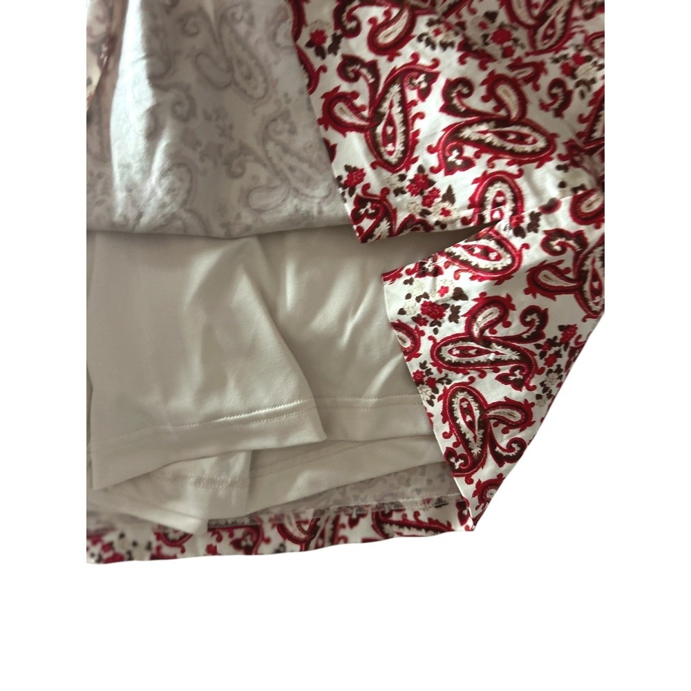 Lady Hagen Floral Paisley Golf Tennis Skort Skirt 16 Cotton Pockets Red Autumn - Picture 5 of 7
